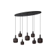 ELOISE - Pendant light - 7xE27 - Black 45405/07/30 Lucide
